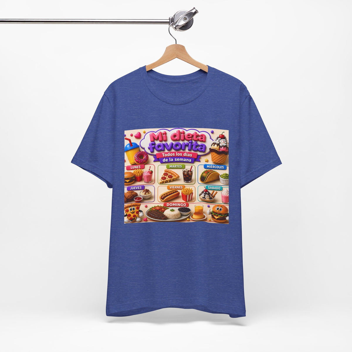 T-Shirt — "Mi dieta favorita: Todos los días de la semana" (Daily Favorite Foods Graphic Tee)