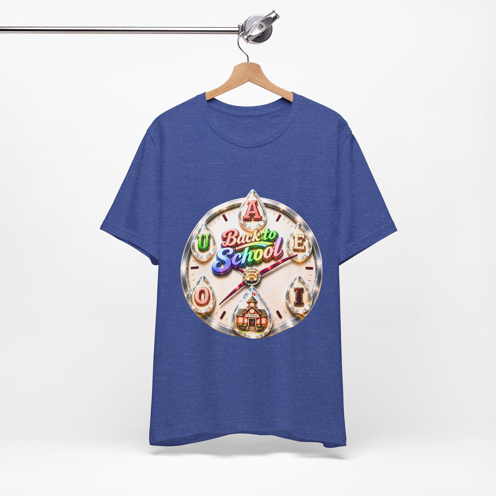 Back to School Graphic Tee — Retro School Clock Design