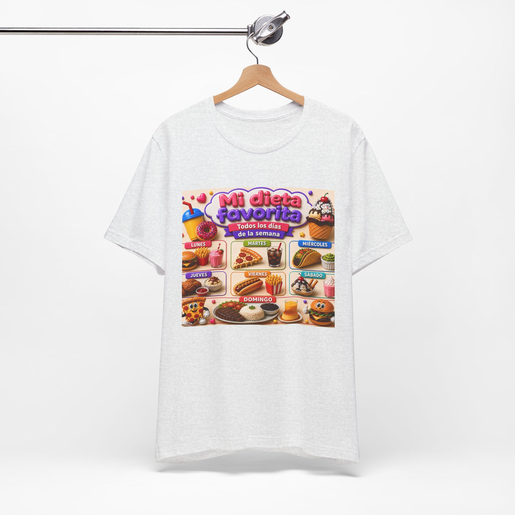 T-Shirt — "Mi dieta favorita: Todos los días de la semana" (Daily Favorite Foods Graphic Tee)