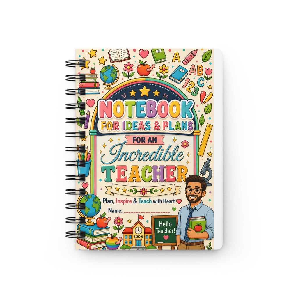 Spiral Notebook for an Incredible Teacher – Colorful Teacher Planner & Ideas Journal