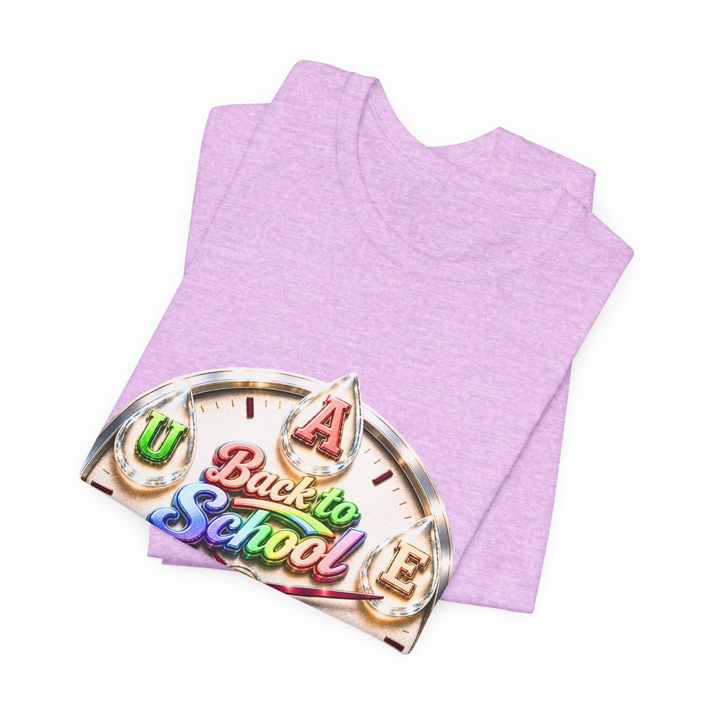 Back to School Graphic Tee — Retro School Clock Design