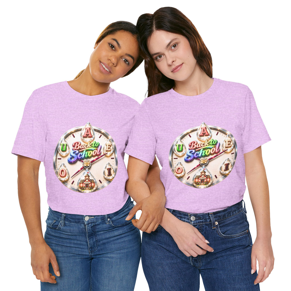Back to School Graphic Tee — Retro School Clock Design