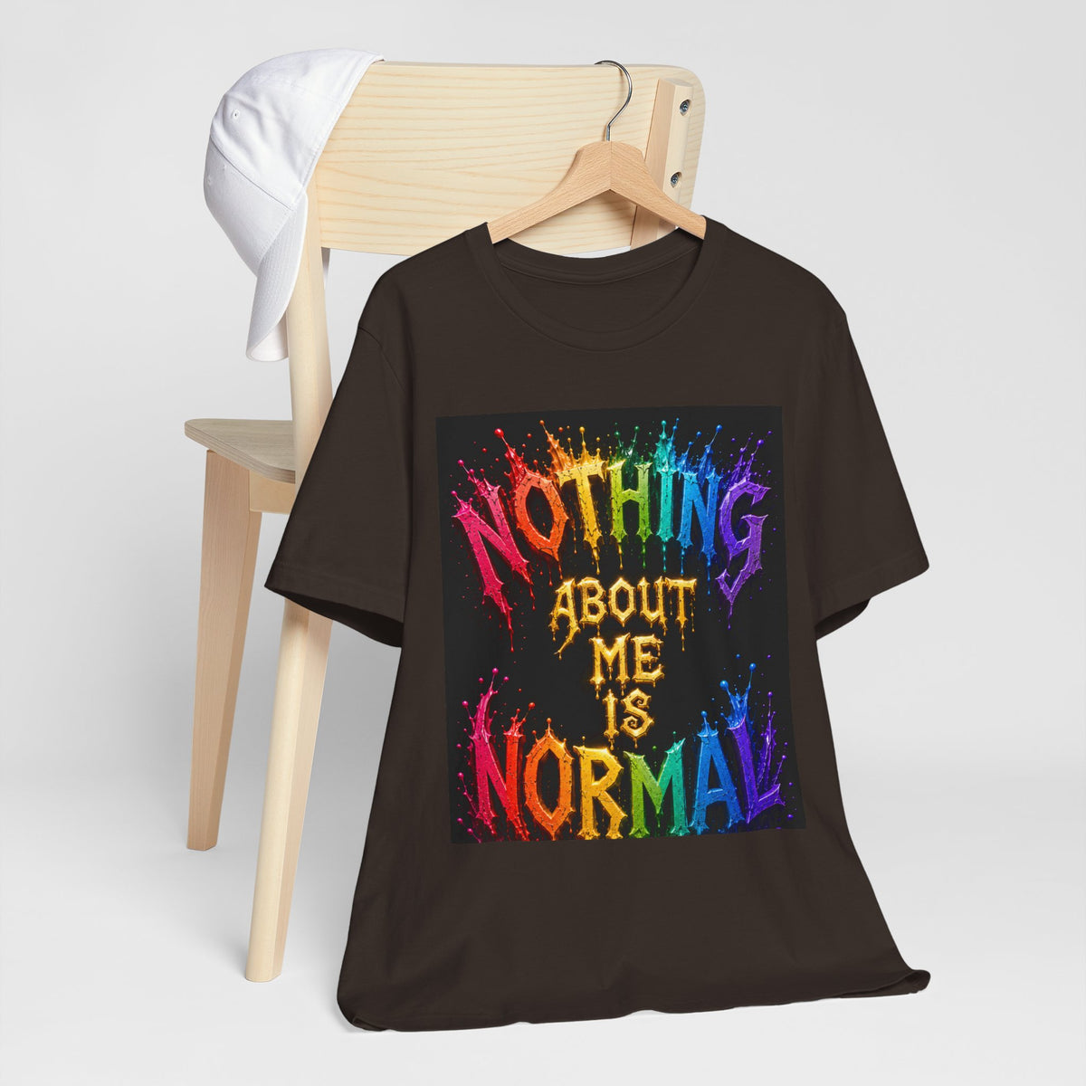 Nothing About Me Is Normal Rainbow Graphic T-Shirt