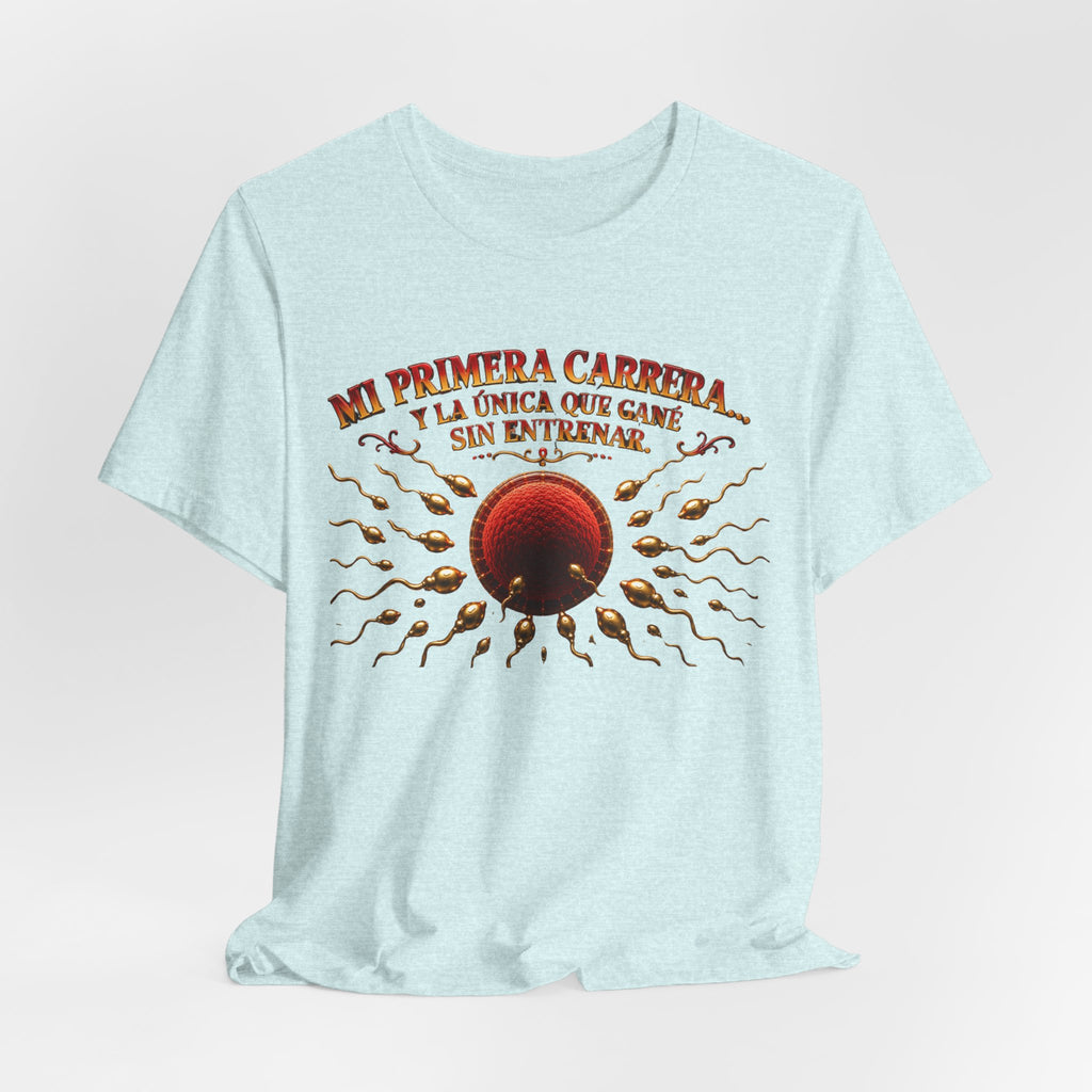 T-Shirt — "Mi Primera Carrera: La Única Que Came Sin Entrenar" Retro Running Graphic Tee