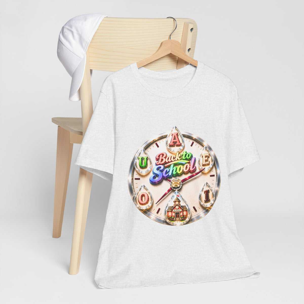 Back to School Graphic Tee — Retro School Clock Design