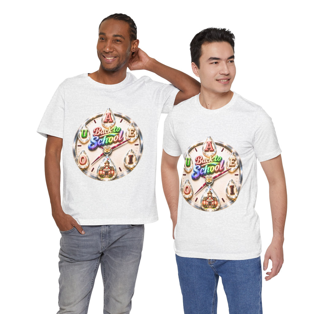 Back to School Graphic Tee — Retro School Clock Design
