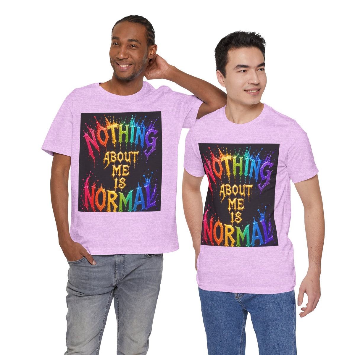 Nothing About Me Is Normal Rainbow Graphic T-Shirt