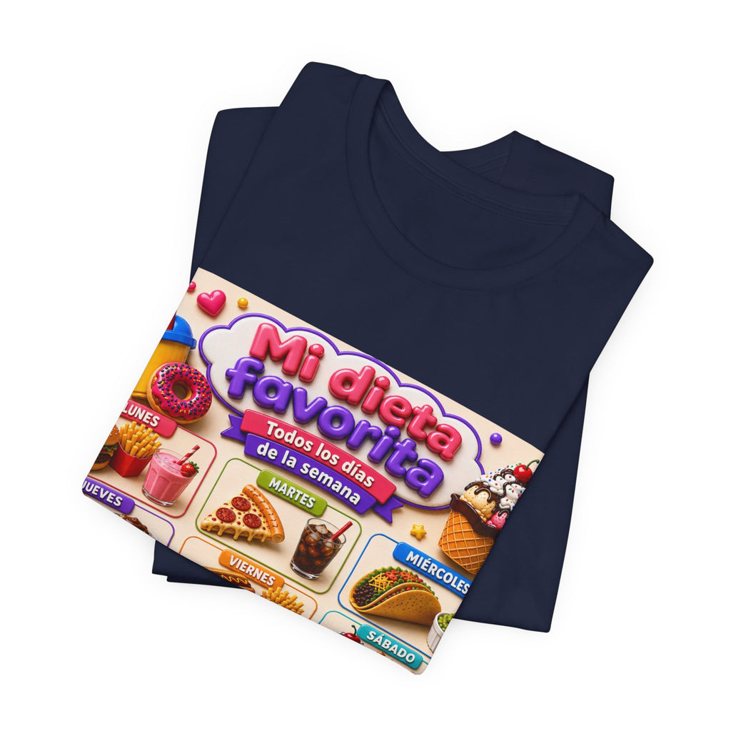T-Shirt — "Mi dieta favorita: Todos los días de la semana" (Daily Favorite Foods Graphic Tee)