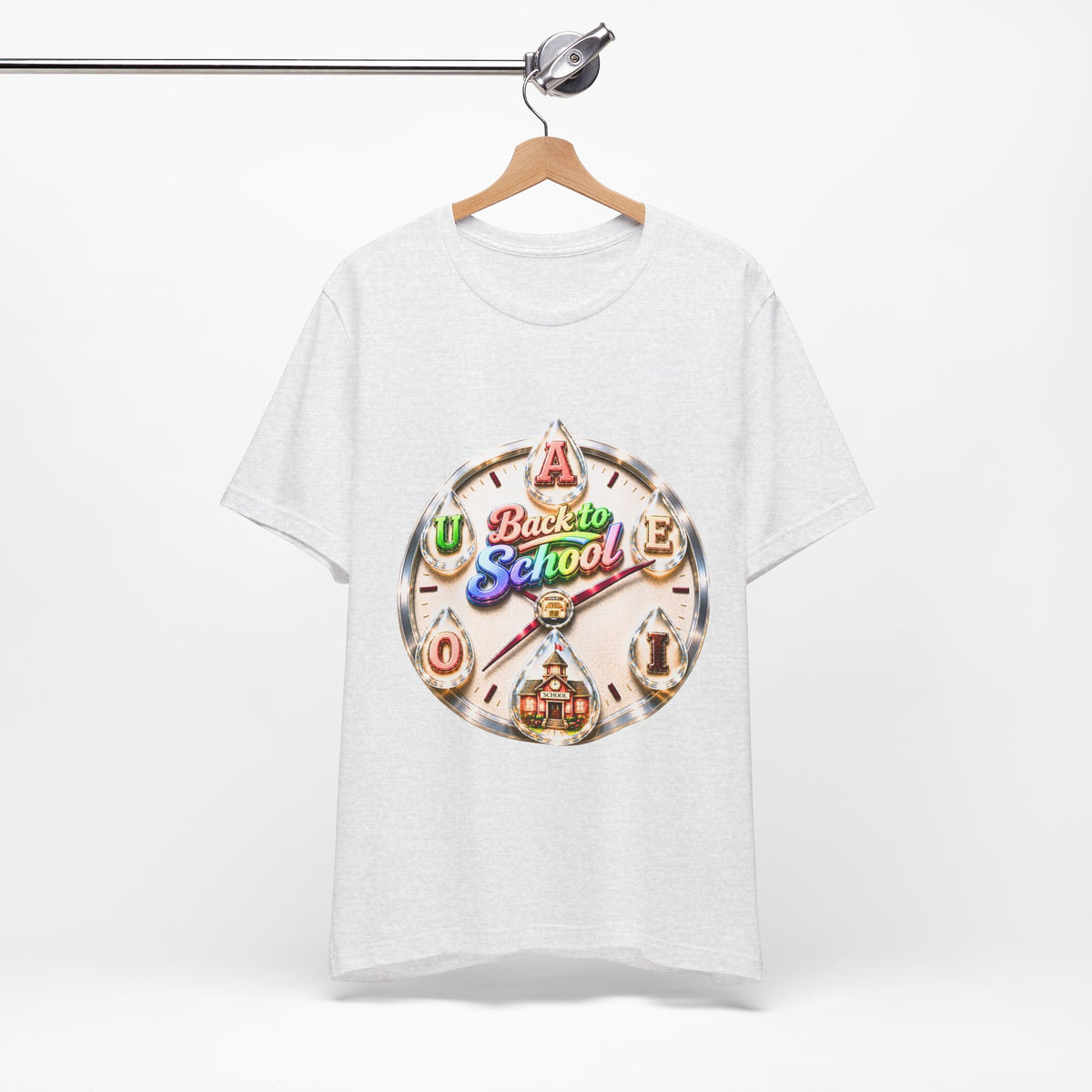 Back to School Graphic Tee — Retro School Clock Design