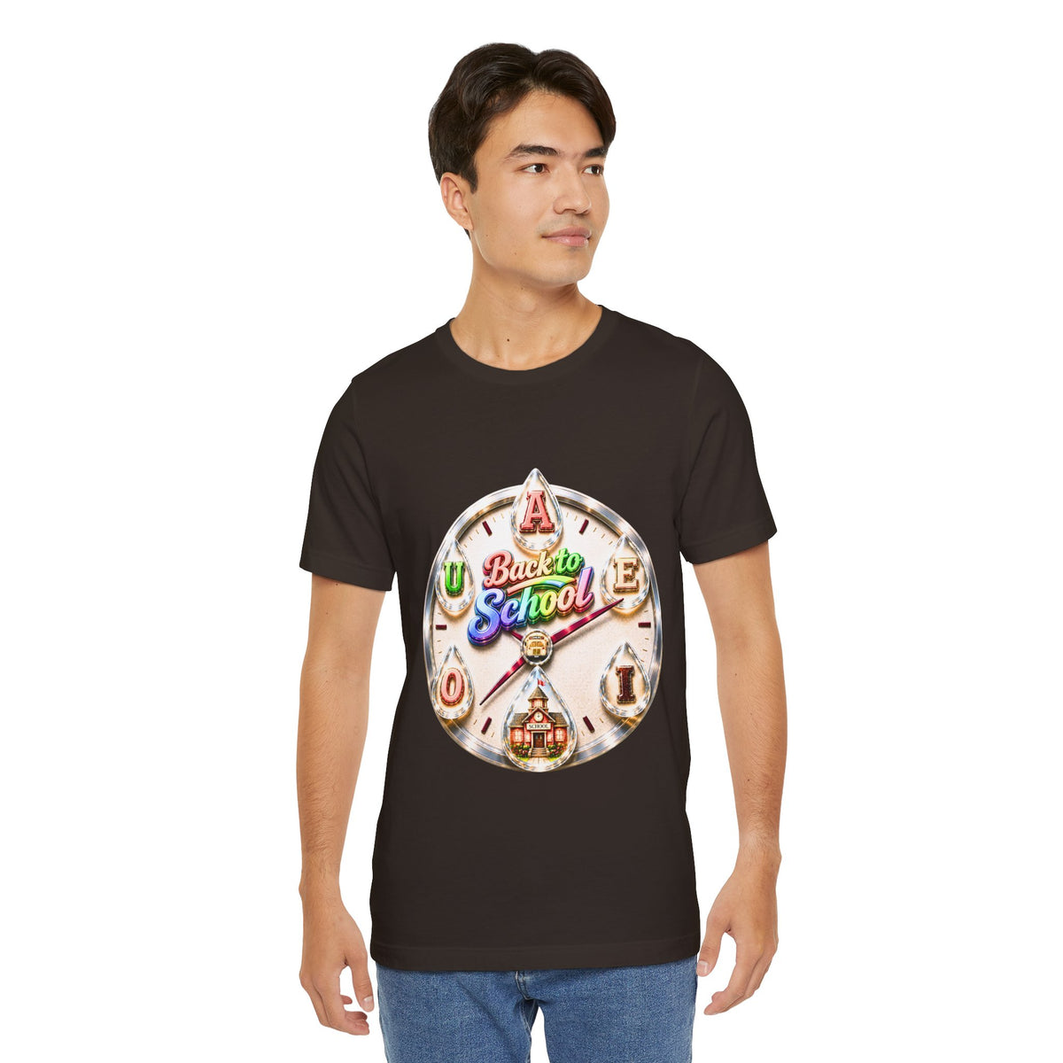Back to School Graphic Tee — Retro School Clock Design