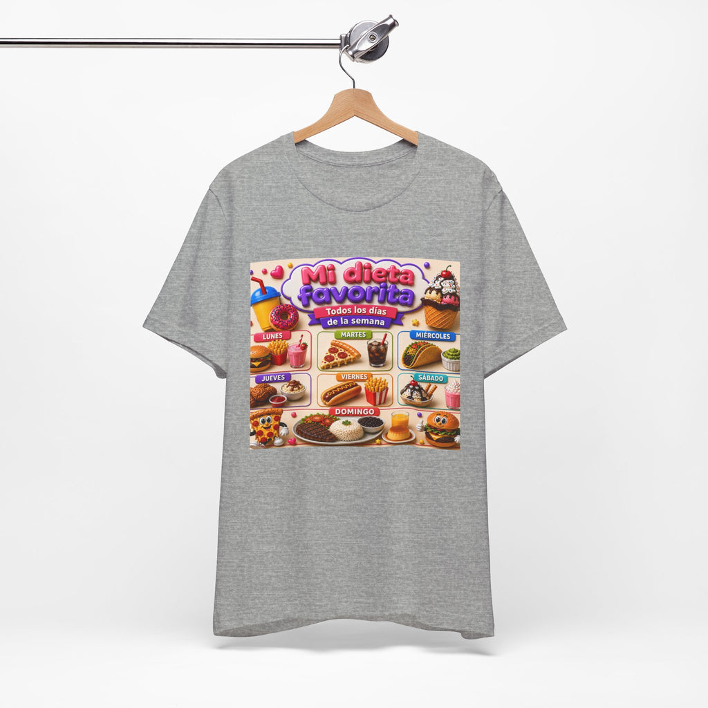 T-Shirt — "Mi dieta favorita: Todos los días de la semana" (Daily Favorite Foods Graphic Tee)