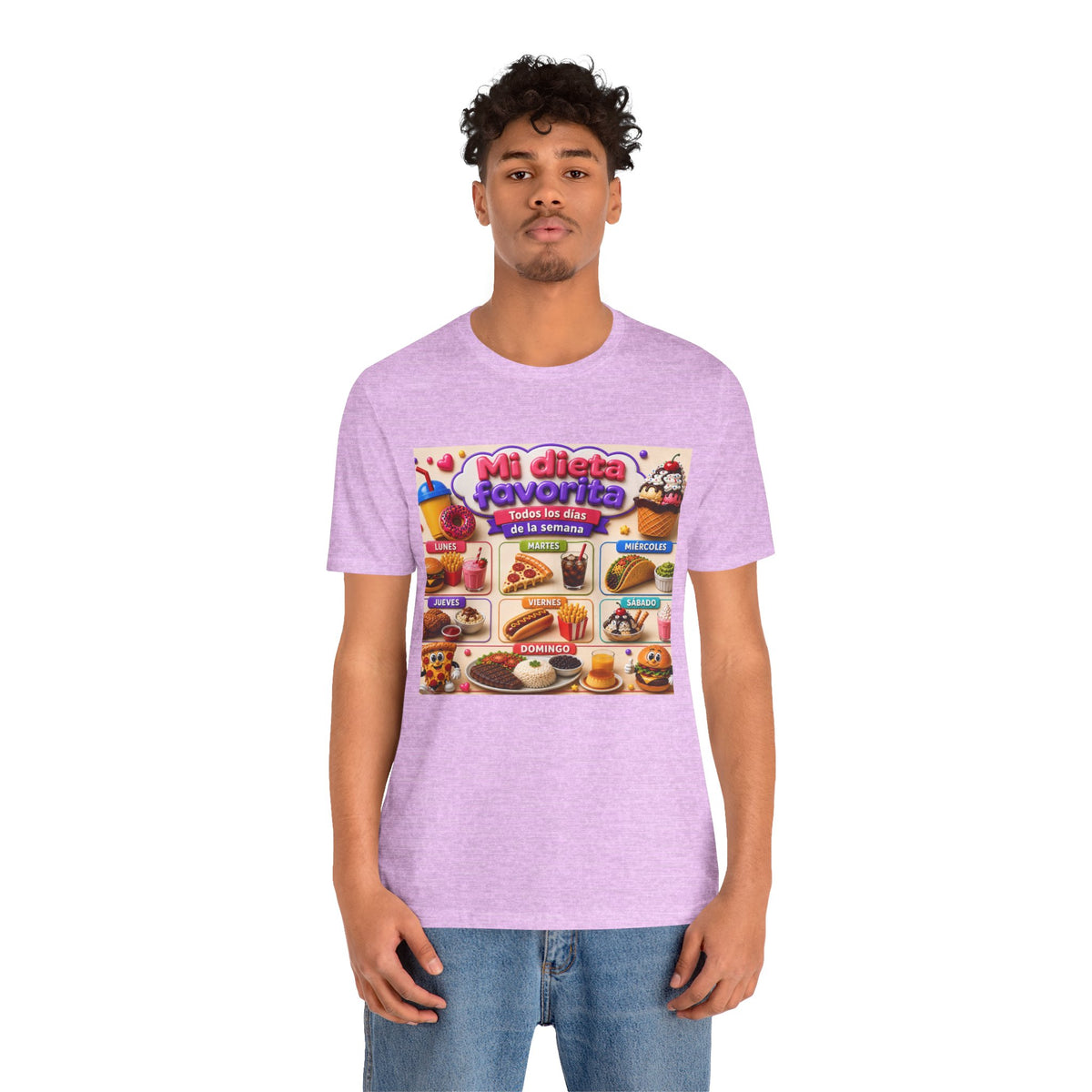 T-Shirt — "Mi dieta favorita: Todos los días de la semana" (Daily Favorite Foods Graphic Tee)