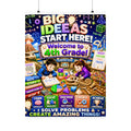 4th Grade Classroom Poster — "Big Ideas Start Here!" Matte Vertical Poster