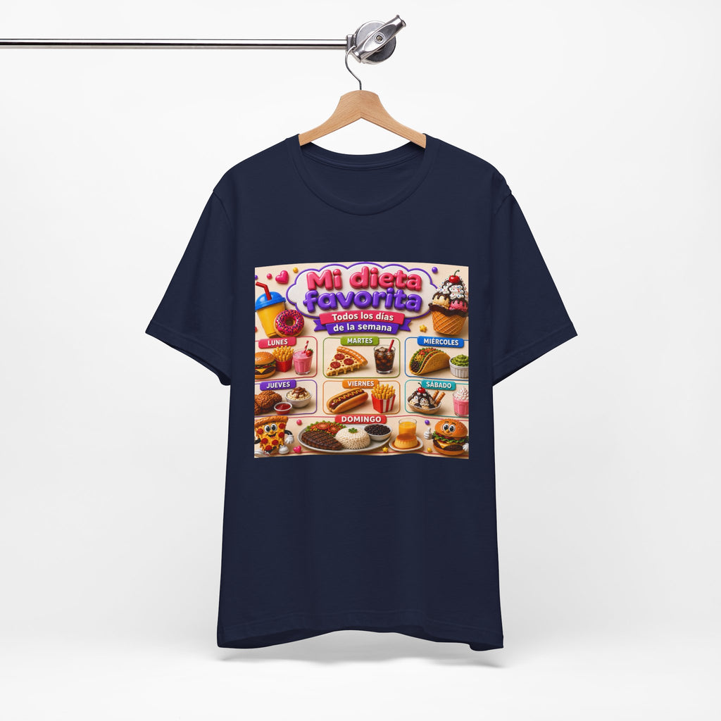 T-Shirt — "Mi dieta favorita: Todos los días de la semana" (Daily Favorite Foods Graphic Tee)